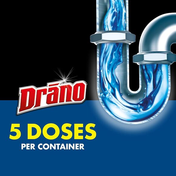 Pack of 2 Drano Kitchen Granules Drain Clog Remover & Cleaner Unclogs Grease Oil - Picture 8 of 11